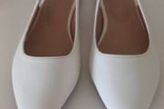 New White Slingback Flats Size 39