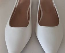 New White Slingback Flats Size 39