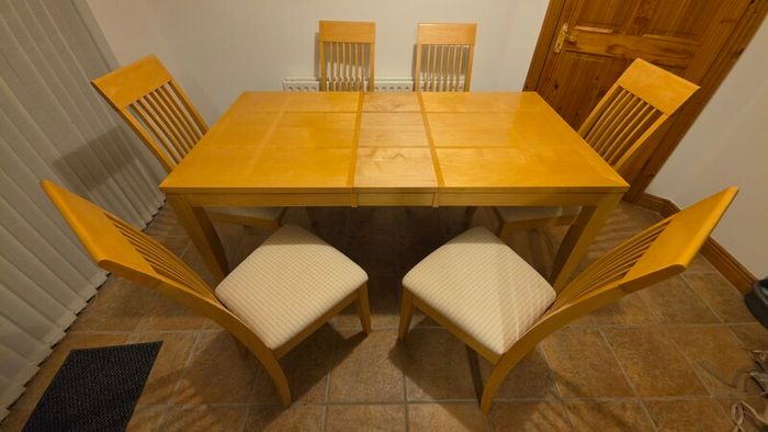 Kitchen Dining Table with six chairs
