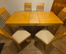 Kitchen Dining Table with six chairs