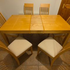 Kitchen Dining Table with six chairs