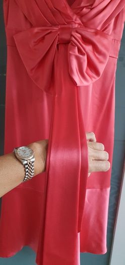 Karen Millen Coral Bow Sz 10
