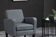 Modern Fabric Accent Chiar Club Armchair Sofa with Padded Seat,Light Grey (FREE SHIPPING)