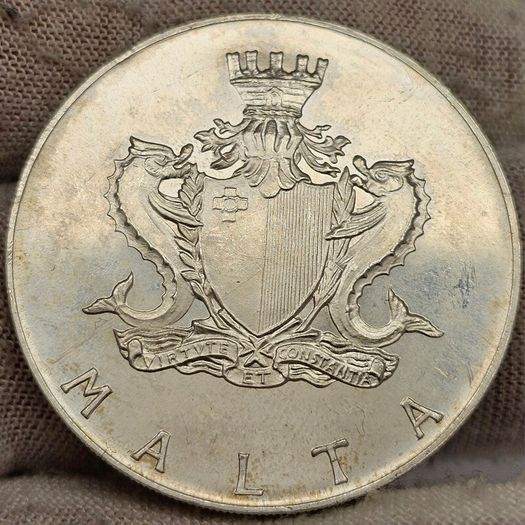 Malta 1972 Silver 2 Pounds Liri Beautiful Uncirculated