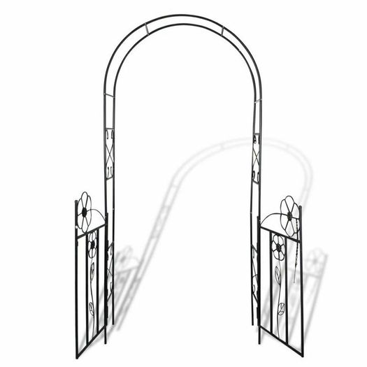 Metal Garden Arch With Gate Outdoor Climbing Plants - FREE DELIVERY NATIONWIDE
