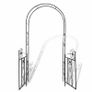 Metal Garden Arch With Gate Outdoor Climbing Plants - FREE DELIVERY NATIONWIDE Image 2