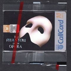 1998 Ireland 10 unit Andrew Lloyd Webber's The Phantom of the Opera musical (Schlumberger SC7 chip) Call Card Mint in Packaging. Telecom Eireann Card Number 1223