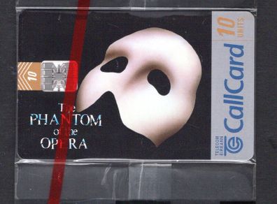 1998 Ireland 10 unit Andrew Lloyd Webber's The Phantom of the Opera musical (Schlumberger SC7 chip) Call Card Mint in Packaging. Telecom Eireann Card Number 1223