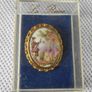 Vintage La Reine Limoges porcelain brooch Image 3