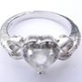 Vintage Sterling Silver 925 Hearts Shaped  Engagement Ring size R - 3,14g Image 6