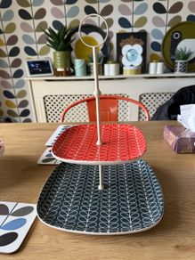 Orla kiely cake stand