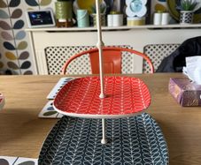 Orla kiely cake stand