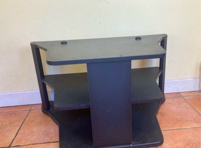 Tv Stand (Black with two Shelves)