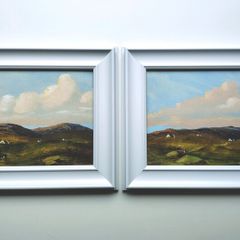 Pair of Adam Kos landscape oil paintings