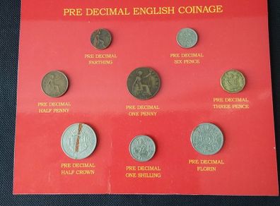 Pre-Decimal English Coinage - Mounted