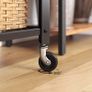 _Serving Trolley Kitchen Trolley 4 Wheels Steel Frame 3 Shelves for Kitchen Living Room Industrial Design Vintage Brown Image 3