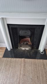 Victorian Fireplace + Wooden Surround