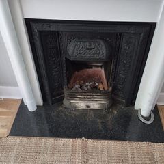 Victorian Fireplace + Wooden Surround