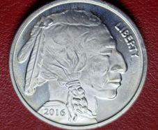 2016 United States 1 Oz - Silver Towne Mint Buffalo Nickel Round