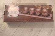 Christmas 4 piece glass tealight set