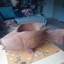 Large vintage hardwood koi carp planter Image 7