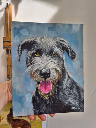 Irish Wolfhound - oil painting