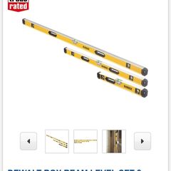 DeWALT Box Beam Spirit Level 3 Piece Set 600mm, 1200m & 1800mm