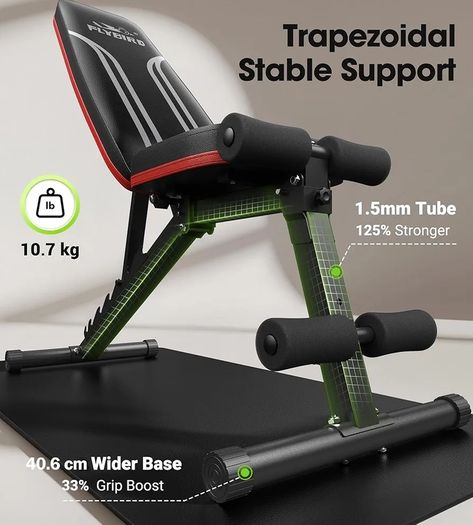 Adjustable Bench, Utility Weight Bench with 8 Position Adjustable Backrest/3 Position Adjustable Footrest, 318 kg Weight Capacity, Foldable Workout Bench with 90 Angle for Home Gym