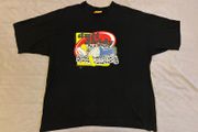 Official The Simpsons Homer Simpson "Duff Daddy" Black Graphic T-Shirt - Size Large