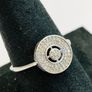 Brand New 9ct White Gold Diamond Target Cluster Ring Image 6