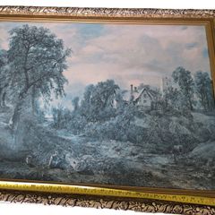 John Constable - Large gold framed art print of The Glebe Farm