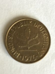 1976 Germany 5 Pfennig coin