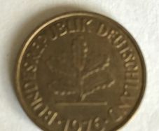 1976 Germany 5 Pfennig coin