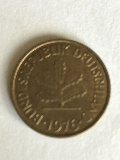 1976 Germany 5 Pfennig coin