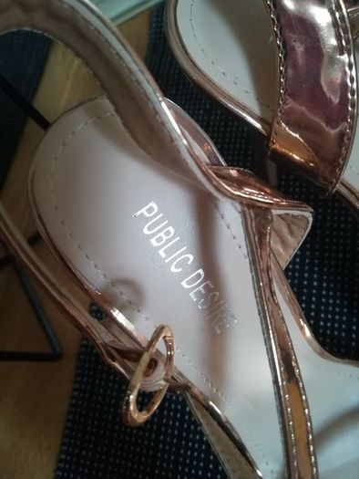 Brand new Public Desire pair of gold sandals