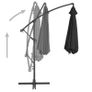 Cantilever Umbrella with Aluminium Pole 300 cm Black Image 2