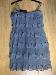 Grey Ruffle Dress BNWT