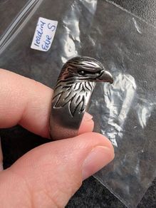 Mens Hawk/Eagle Steel Ring