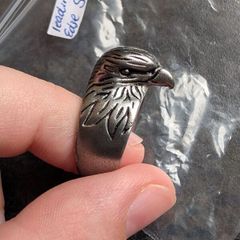 Mens Hawk/Eagle Steel Ring