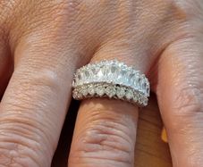 Sterling Silver Ring - Size P - Stamped for Silver (SL03)