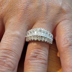 Sterling Silver Ring - Size P - Stamped for Silver (SL03)