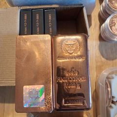 1 kg copper bars and 1 oz rounds
