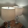 Table Lamps large size set of two stainless steel with led bulbs Image 2