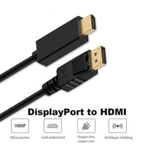 1.8M Display Port To HDMI Cable Converter Laptops/Pcs Compatible Dell/HP