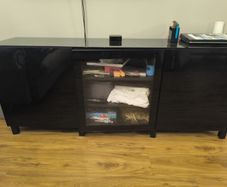 Cabinet/TV unit - Black tempered glass