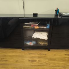 Cabinet/TV unit - Black tempered glass