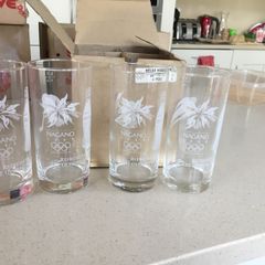 Coca Cola glasses Nagano Japan Olympics 1998 rare