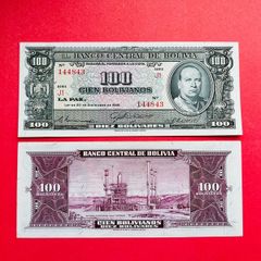 Bolivia. 100 BOLIVARES   1945  Pick 147 . ( Uncirculated )