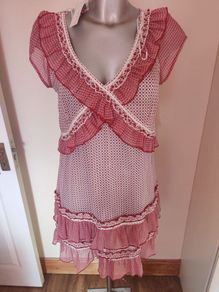 BNWT Redherring spot hand embellished red dress size UK12 EU40 Postage included