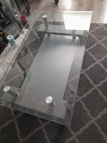Glass coffee table
